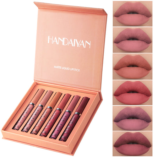 6 PCs Lip Gloss Set, Waterproof, Long-lasting Liquid Lipstick Keep 24 Hours