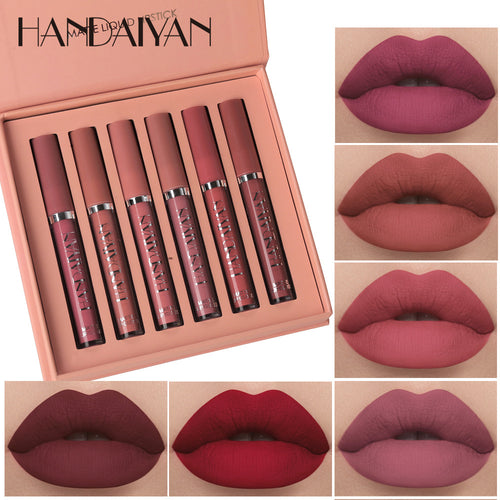 6 Pcs Lipstick Sets for Women,                                Matt Long Lasting Nude Liquid Lipsticks,               Waterproof.                                                                                Stay On Lip Sticks 24 Hours.