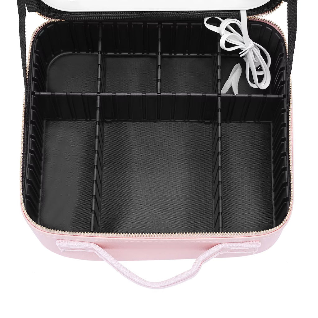 LED Cosmetic Case With Light and Mirror