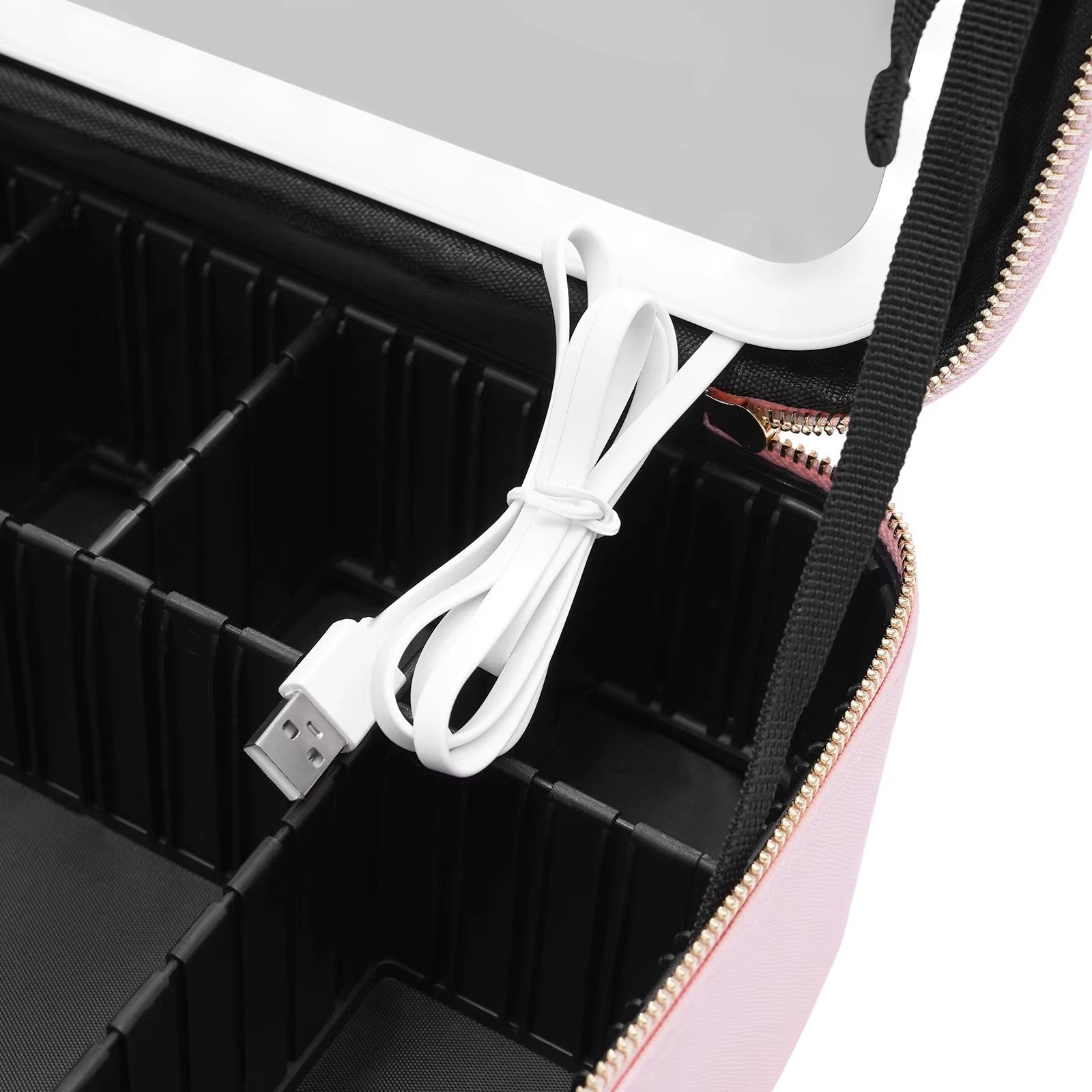 LED Cosmetic Case With Light and Mirror