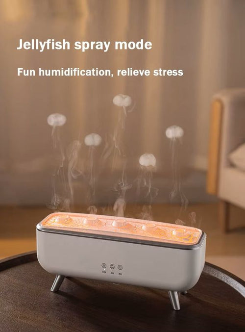 300ML Oil Diffuser Humidifier, 7 Colours LED Lights Dancing JellyFish Light Lamp