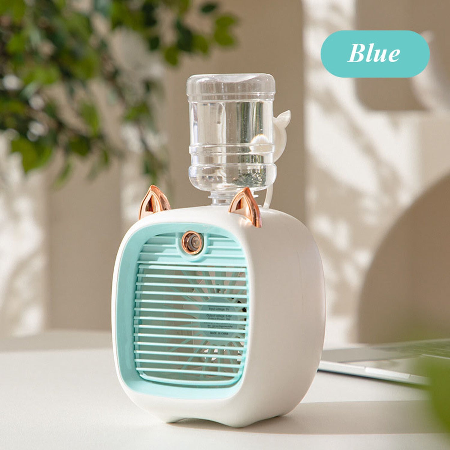 Mini USB Rechargeable Desk Fan, 3 Speeds & Wind Direction Adjustable, USB Charging, 1200mAh