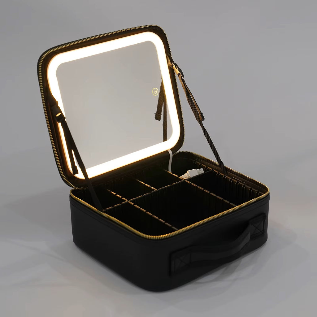 LED Cosmetic Case With Light and Mirror