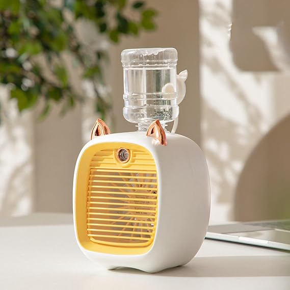 Mini USB Rechargeable Desk Fan, 3 Speeds & Wind Direction Adjustable, USB Charging, 1200mAh
