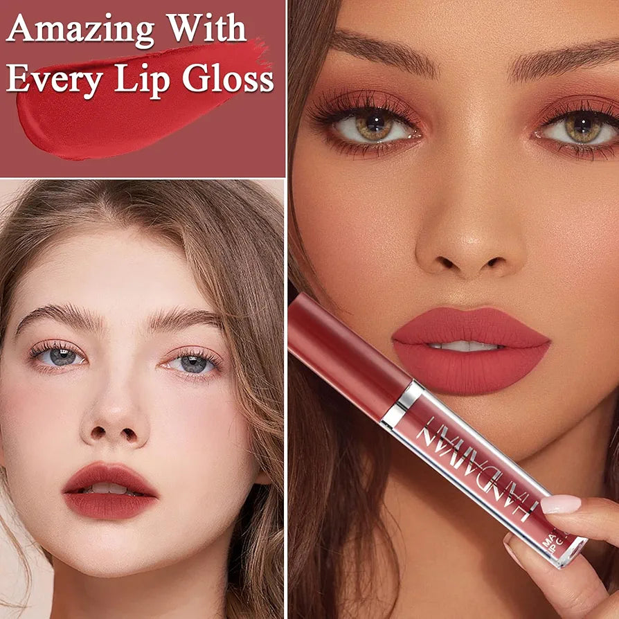 6 Pcs Lipstick Sets for Women,                                Matt Long Lasting Nude Liquid Lipsticks,               Waterproof.                                                                                Stay On Lip Sticks 24 Hours.