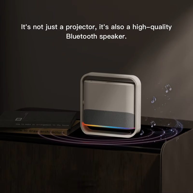 New LCD Android 11 Mini Portable projector 1920x1080p Full HD Support 4K, Home Theater, Auto Focus, Wireless