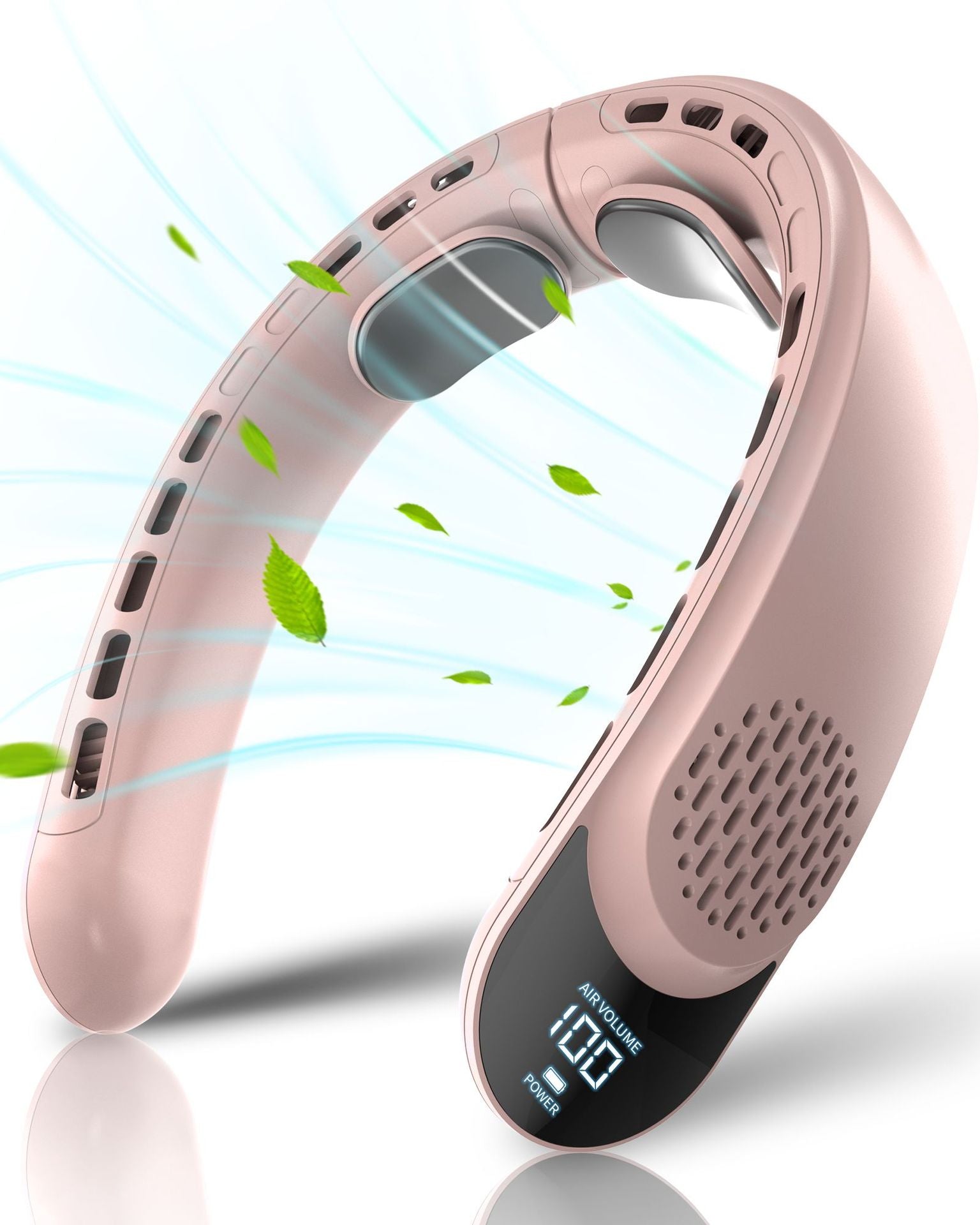 Portable Bladeless Cooling Fan, Rechargeable, Large Capacity, Digital display, Strong Wind Fast Cooling