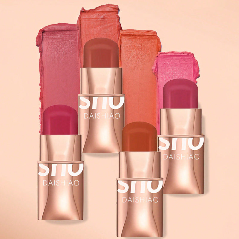 Waterproof Multifunctional Lipstick Blush 3 in 1 Lightweight Longwear Makeup Stick for Cheeks, eyes and Lips