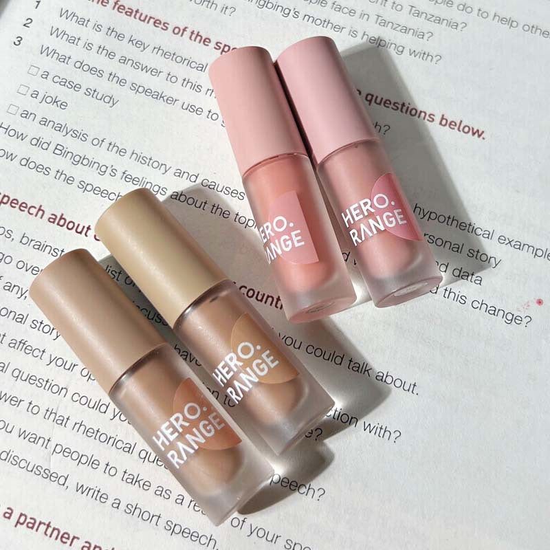 HERORANGE Star Dew Gouache Liquid Eyeshadow Matte Earth Color Low Saturation Gray Powder Monochrome Blush for Women