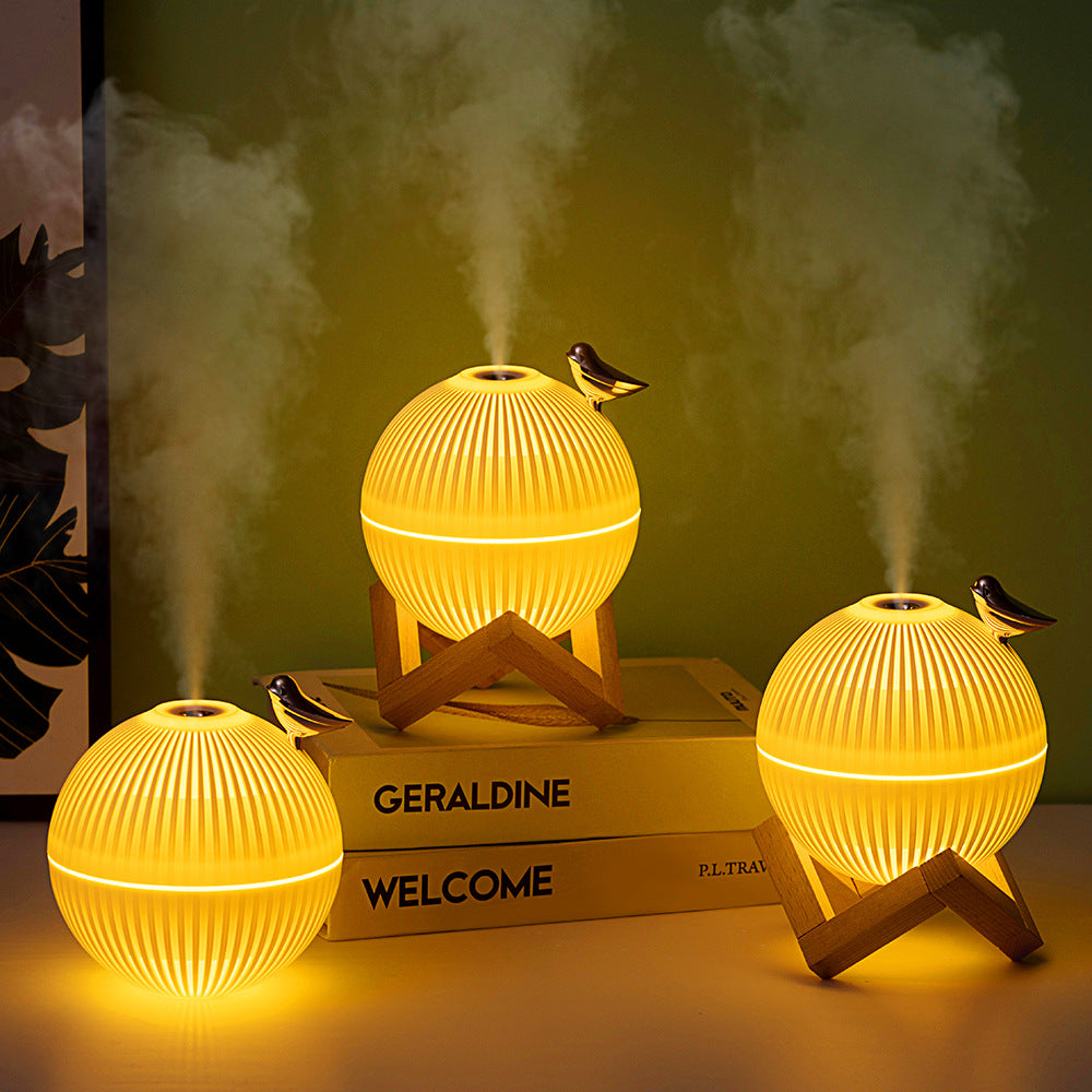 Mini Portable Ultrasonic Air Humidifier. New Design Moon Lamp Shape and Bird Lark.