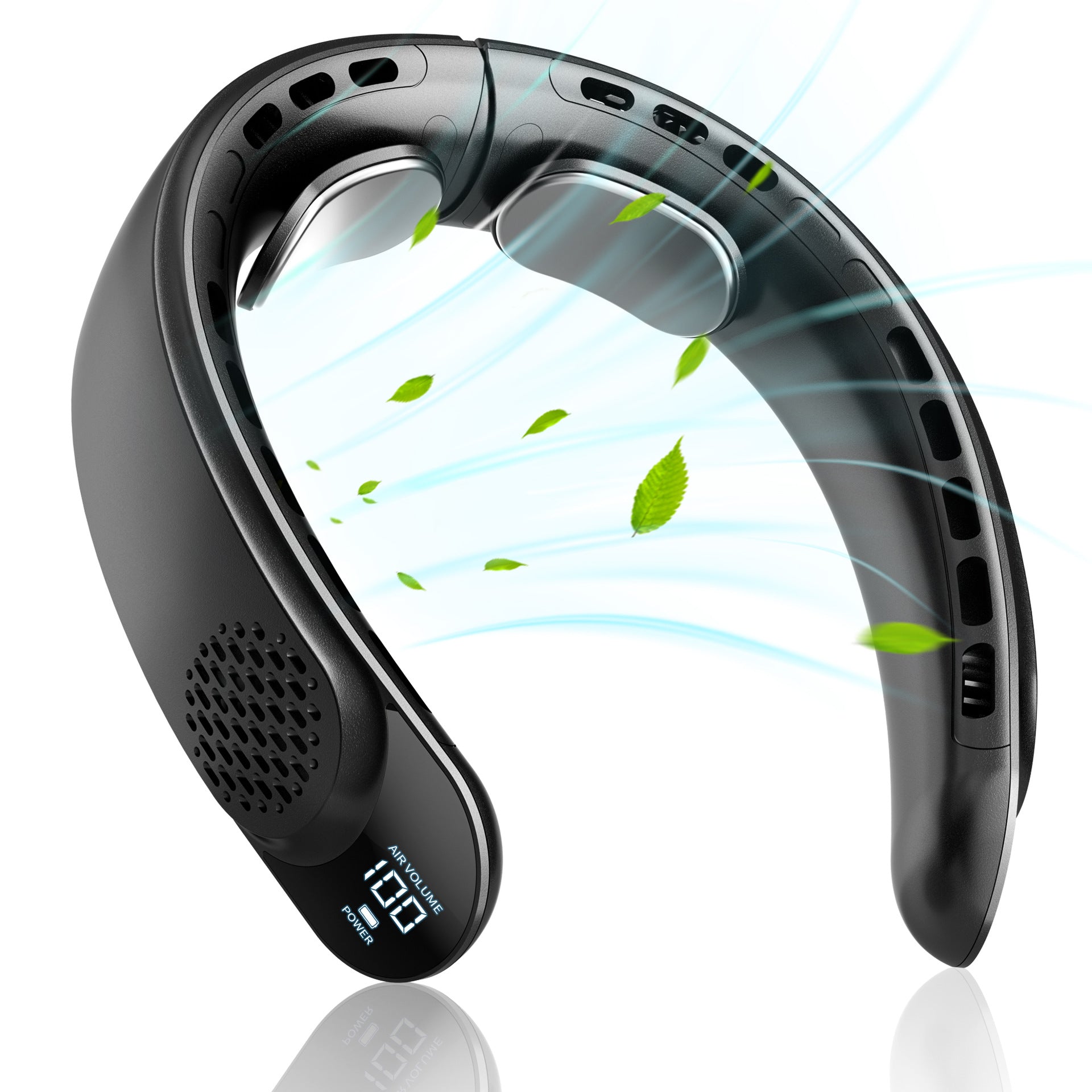 Portable Bladeless Cooling Fan, Rechargeable, Large Capacity, Digital display, Strong Wind Fast Cooling