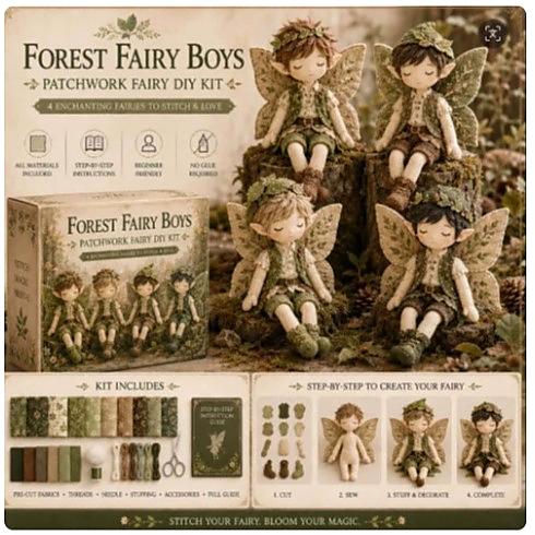 DIY Patchwork Fairy & Character Doll Kits