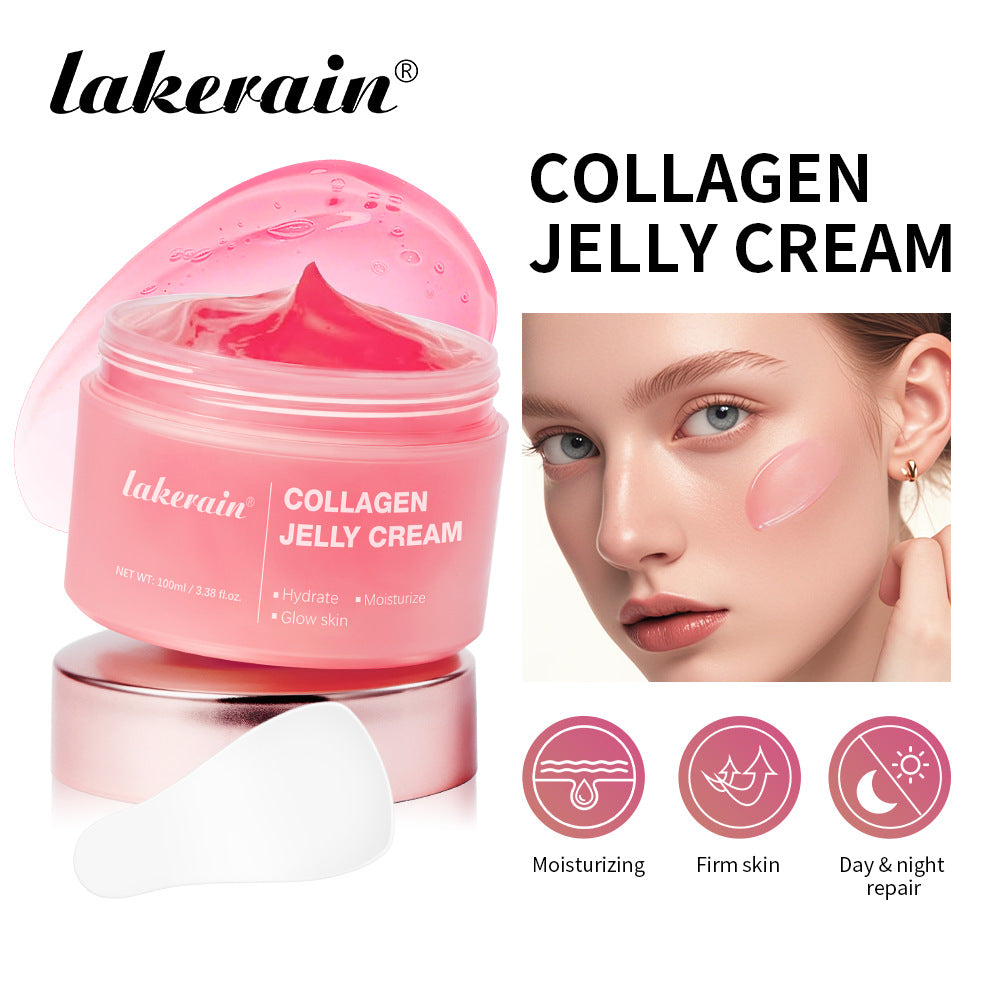 LAKERAIN Deep Hydrating Collagen Jelly Cream, Moisturizing, Tightening, Soothing Anti Aging, Firmness Hydration Cream Skincare