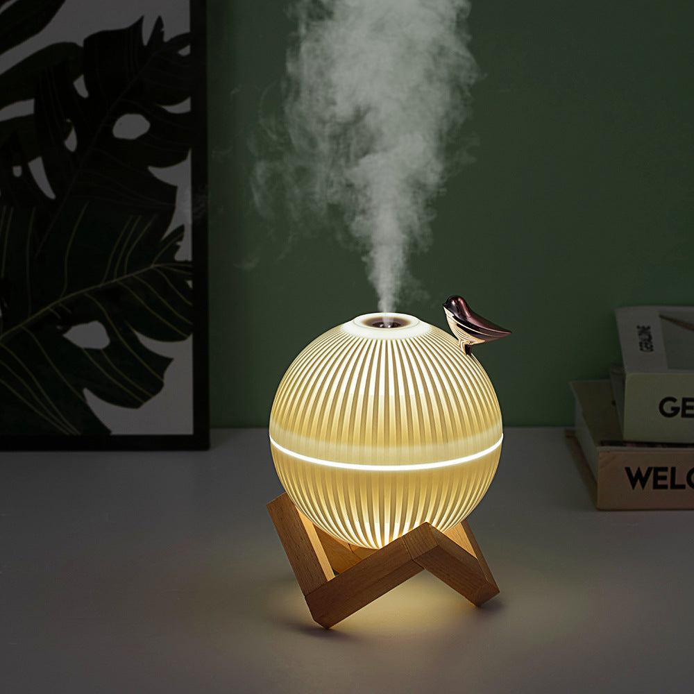Mini Portable Ultrasonic Air Humidifier. New Design Moon Lamp Shape and Bird Lark.