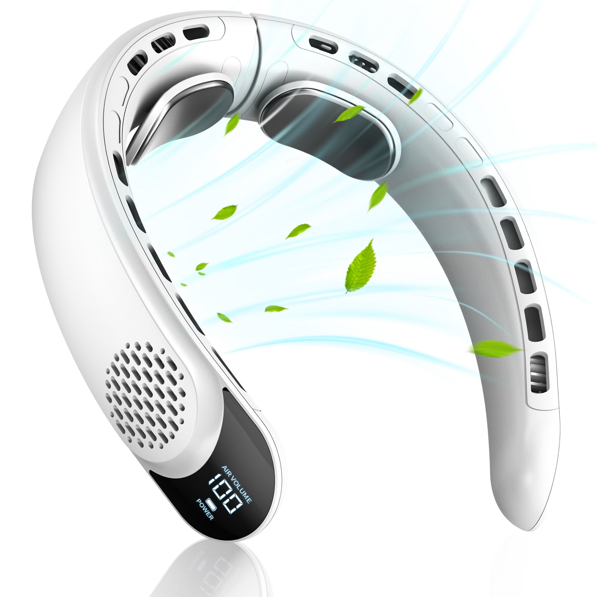 Portable Bladeless Cooling Fan, Rechargeable, Large Capacity, Digital display, Strong Wind Fast Cooling