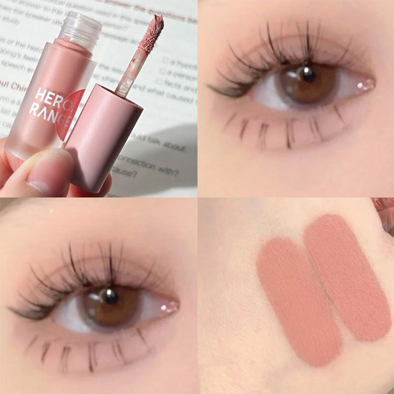 HERORANGE Star Dew Gouache Liquid Eyeshadow Matte Earth Color Low Saturation Gray Powder Monochrome Blush for Women