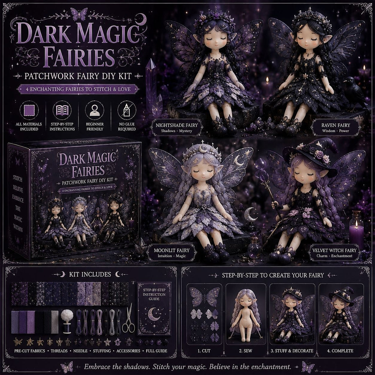 DIY Patchwork Fairy & Character Doll Kits
