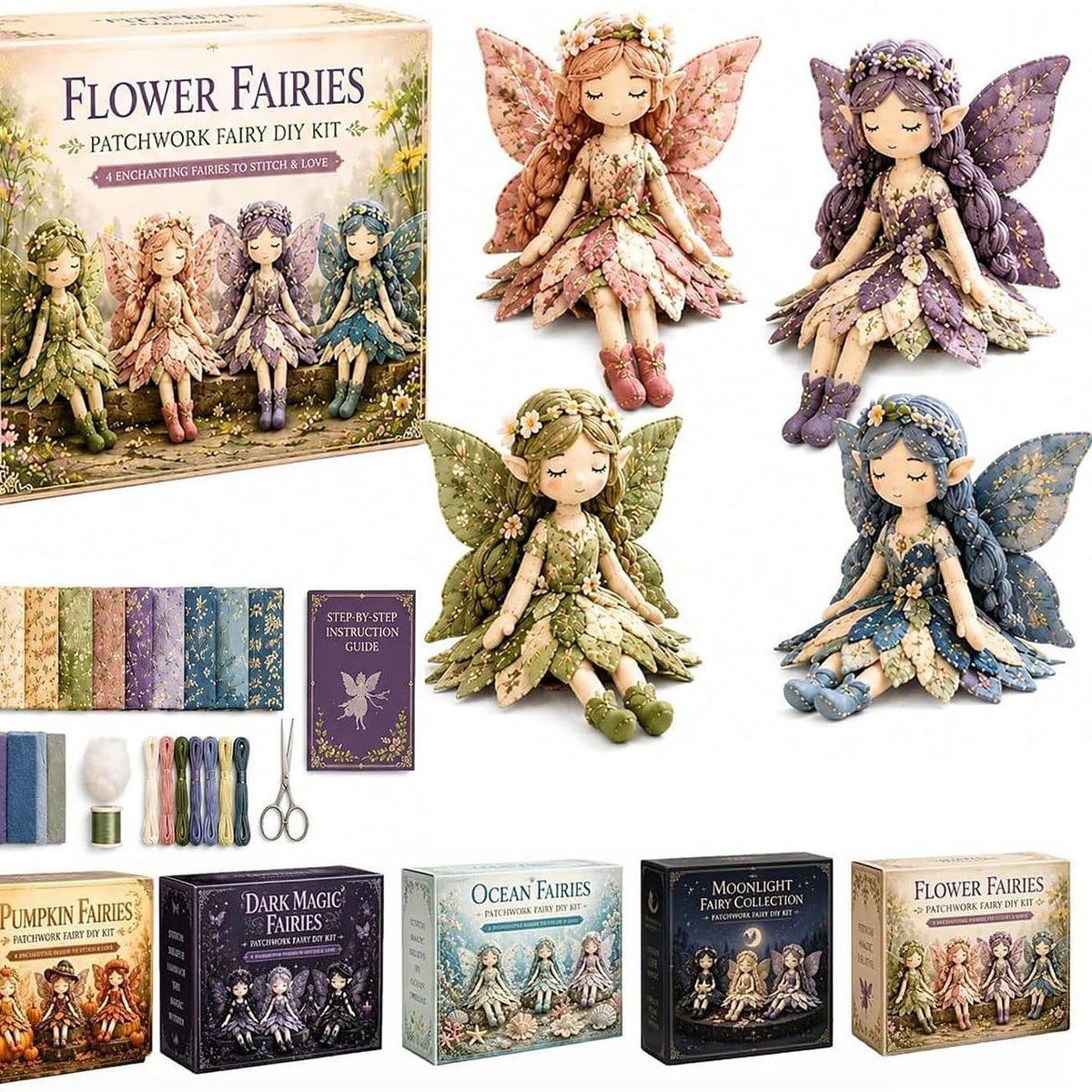 DIY Patchwork Fairy & Character Doll Kits