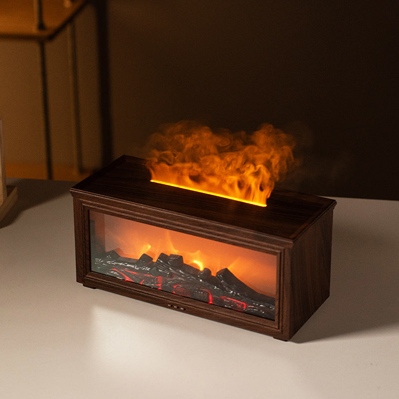 7 Colours Of Essential Oil Fireplace Flame Diffuser