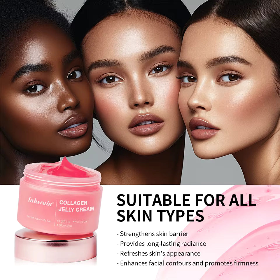 LAKERAIN Deep Hydrating Collagen Jelly Cream, Moisturizing, Tightening, Soothing Anti Aging, Firmness Hydration Cream Skincare