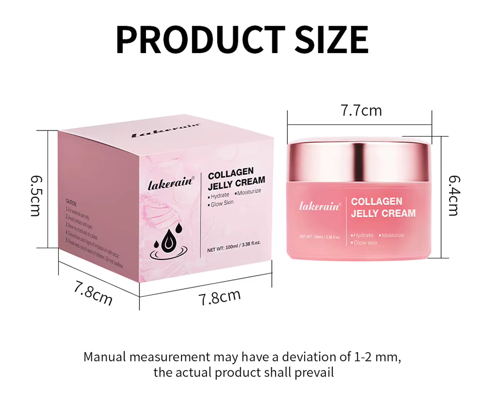 LAKERAIN Deep Hydrating Collagen Jelly Cream, Moisturizing, Tightening, Soothing Anti Aging, Firmness Hydration Cream Skincare