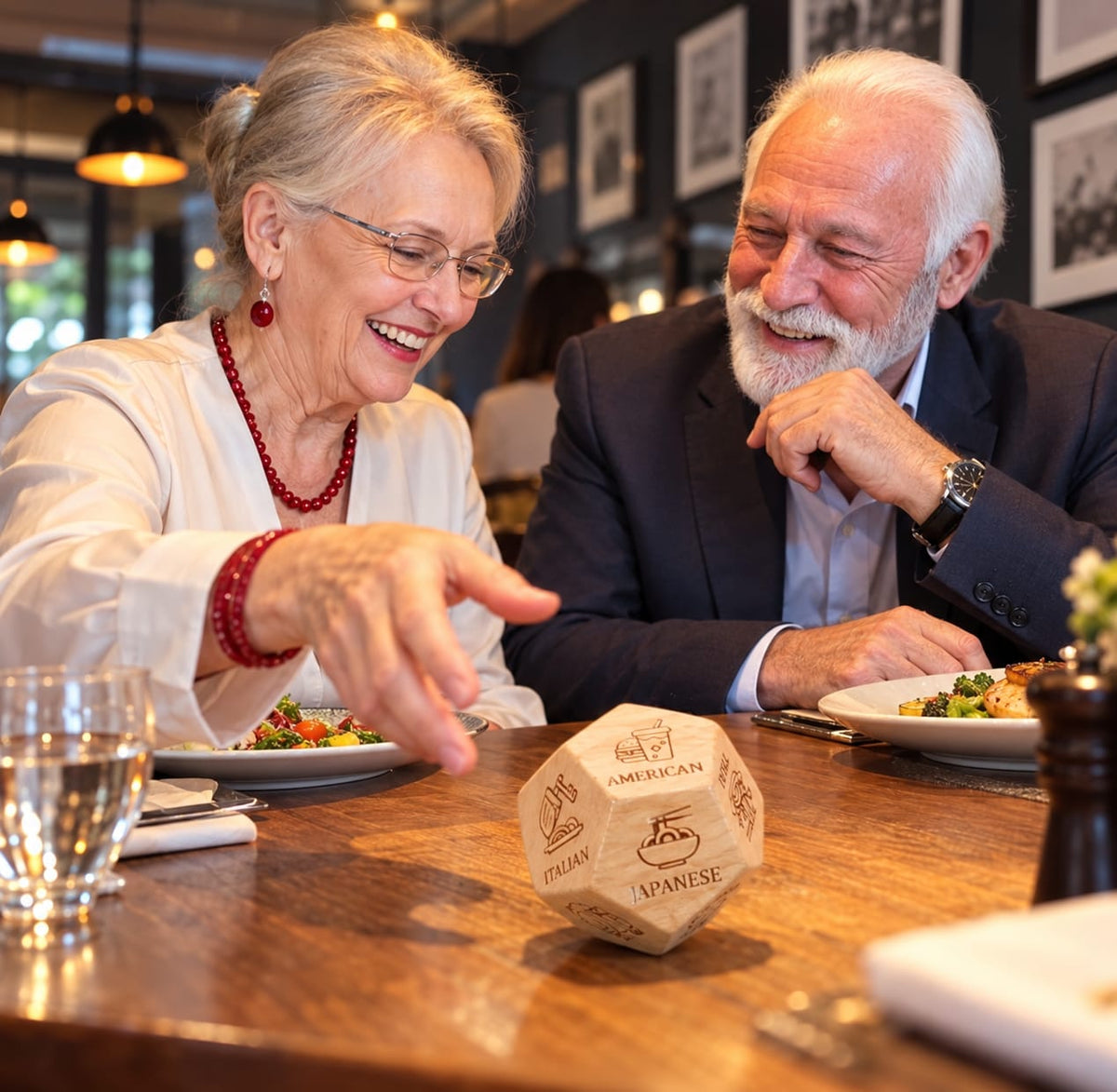 Wooden Decision Dice – What to Eat & Watch