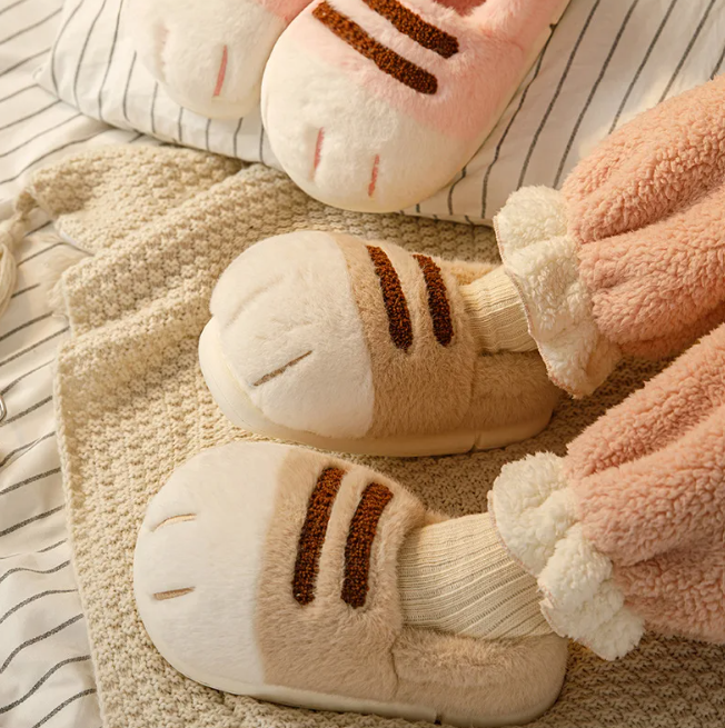 Cozy Cat Paw Slippers