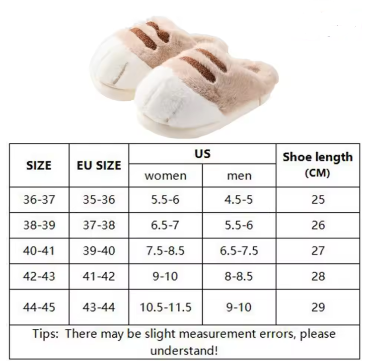 Cozy Cat Paw Slippers