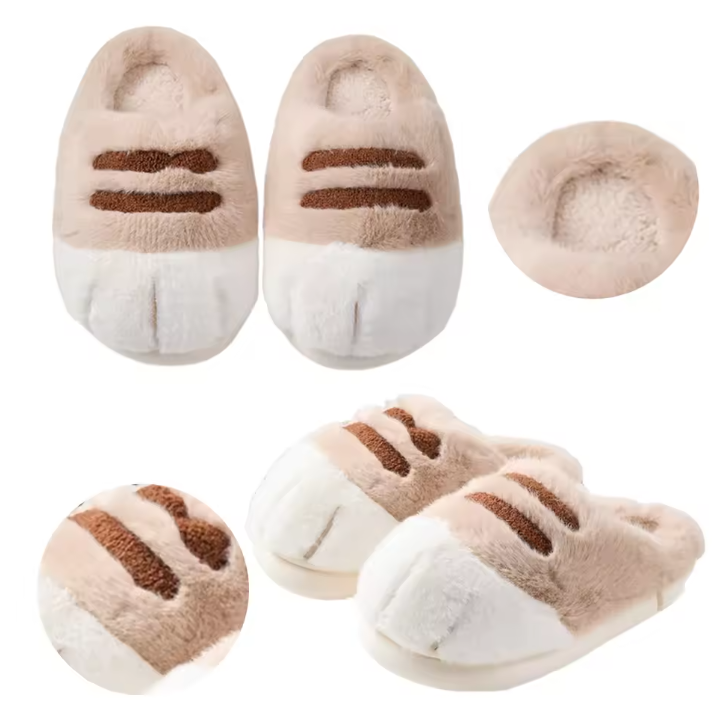 Cozy Cat Paw Slippers