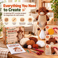 Crochet Highland Cow Storage Kit, DIY Handmade Crochet Kitchen Organizer Kit, Crochet Animal Hanging Storage Bag, Farmhouse-style home decor