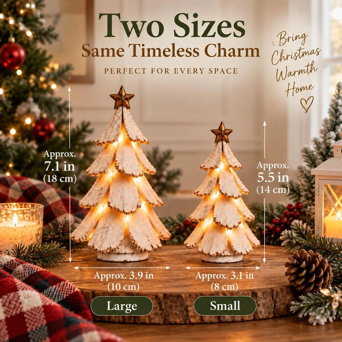Vintage Mini Lighted Christmas Tree Figurine, Christmas Tabletop Centerpiece, Farmhouse Home Decor, Christmas Gift